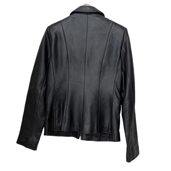 Siena Studio Black Zip UP‎ Leather Jacket Size: M - Picture 9 of 10